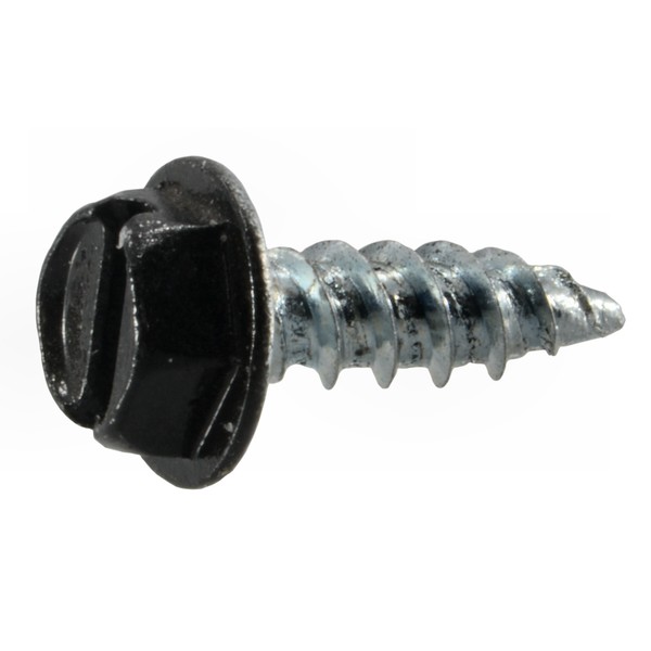 Midwest Fastener Sheet Metal Screw, #7 x 1/2 in, Zinc Plated Steel Hex Head Slotted Drive, 1827 PK 56107